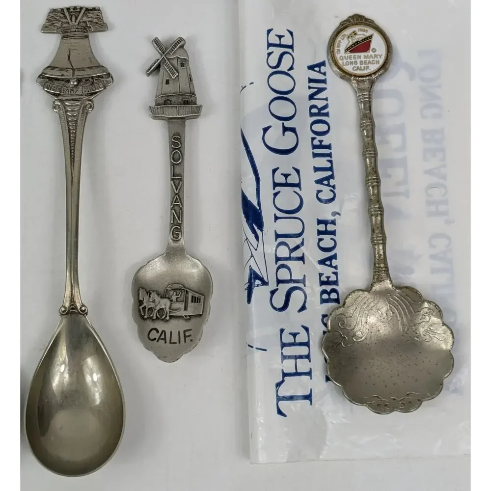 Lot 17 Vintage California Souvenir Collector Spoons State Travel Landmarks USA - Picture 4 of 16